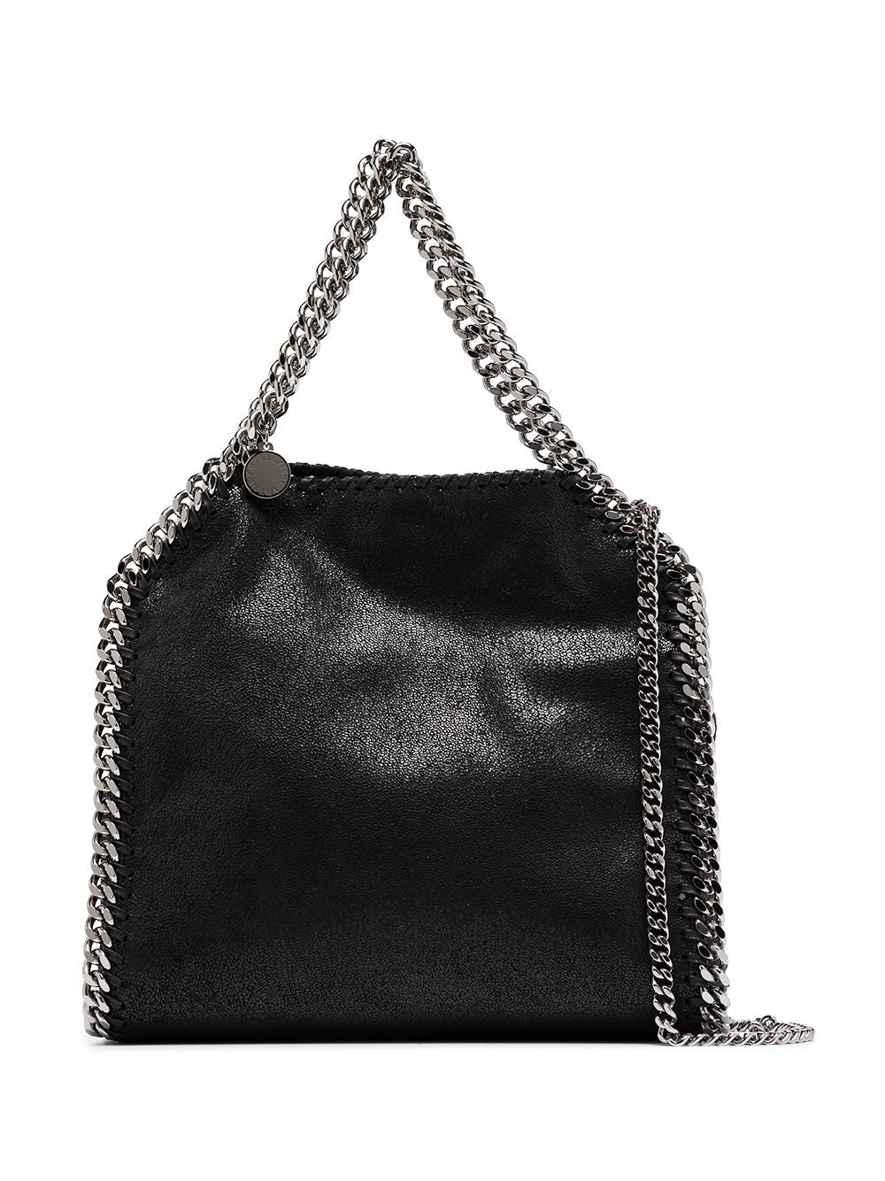 Stella Mccartney Elegant Button-Closure Mini Bag with Diamond Cut-Chain - W 27 x H 24 x D 10 cm
