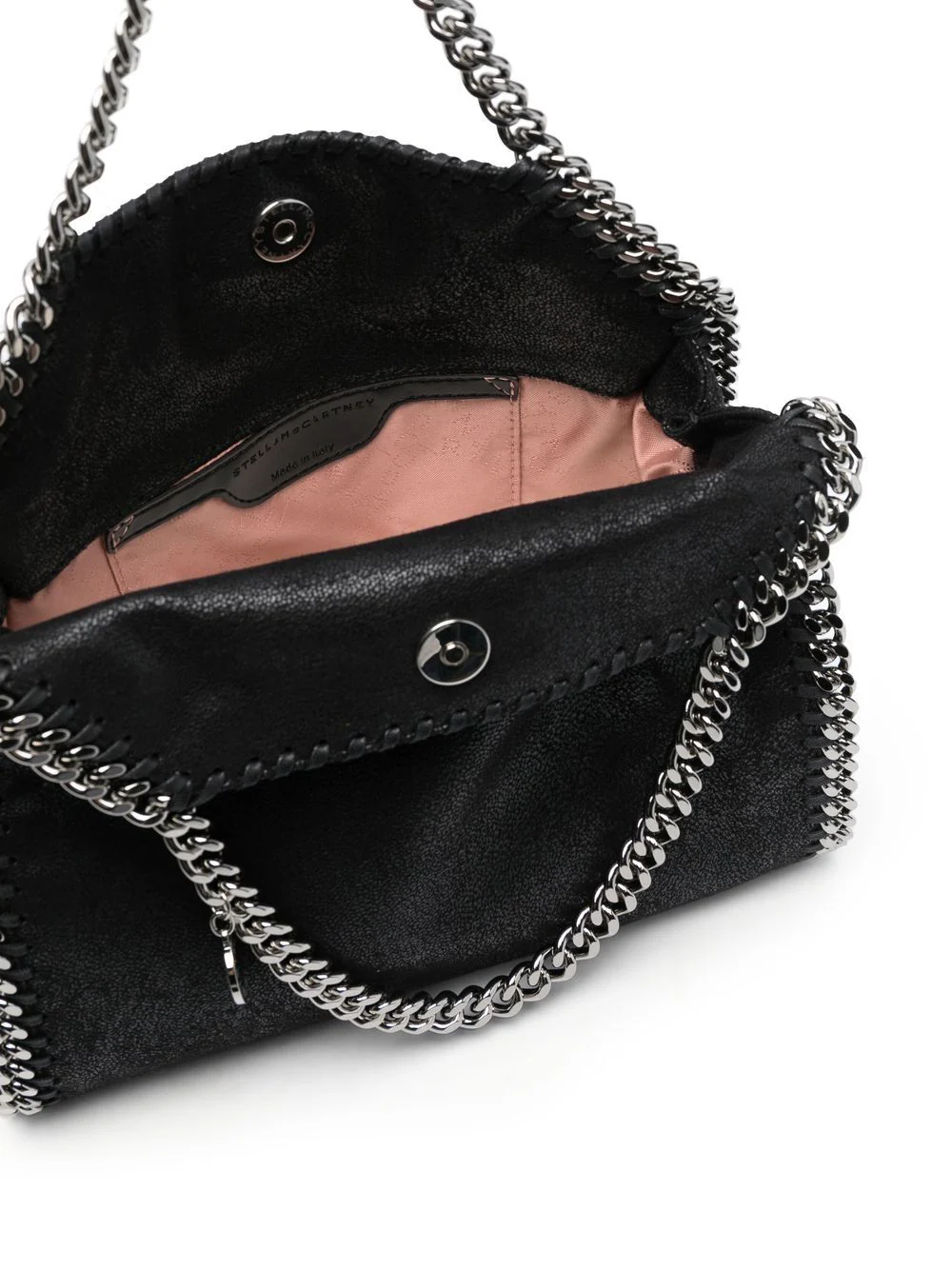 Stella Mccartney Elegant Button-Closure Mini Bag with Diamond Cut-Chain - W 27 x H 24 x D 10 cm - Image 5
