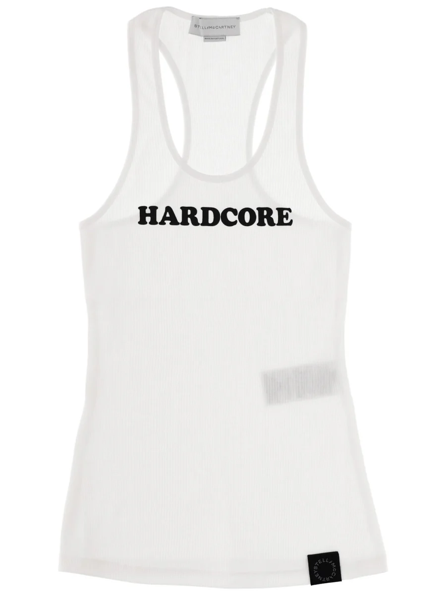 STELLA McCARTNEY Hardcore Slogan Cotton Tank Top - Image 4