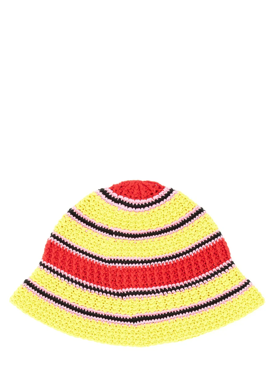 STELLA McCARTNEY Logo Cotton Crochet Bucket Hat - Image 2