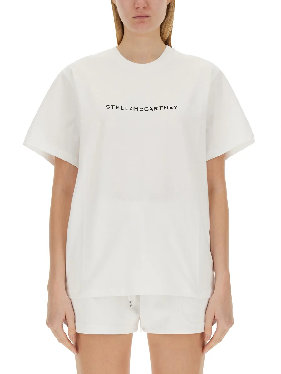 STELLA McCARTNEY Logo Oversized Cotton T-Shirt - Image 3