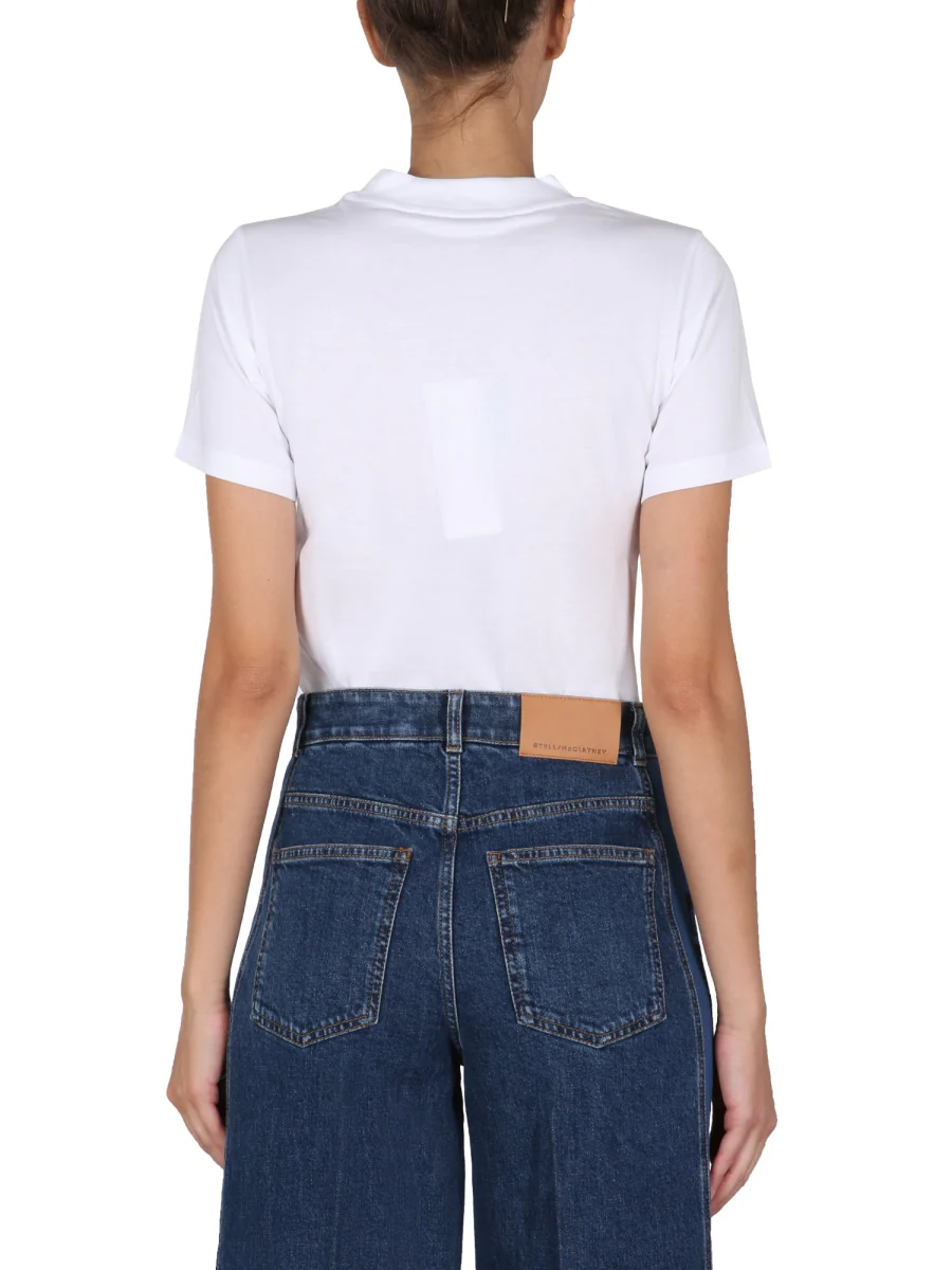 Stella Mccartney Logo Print Crew Neck T-Shirt - Image 4