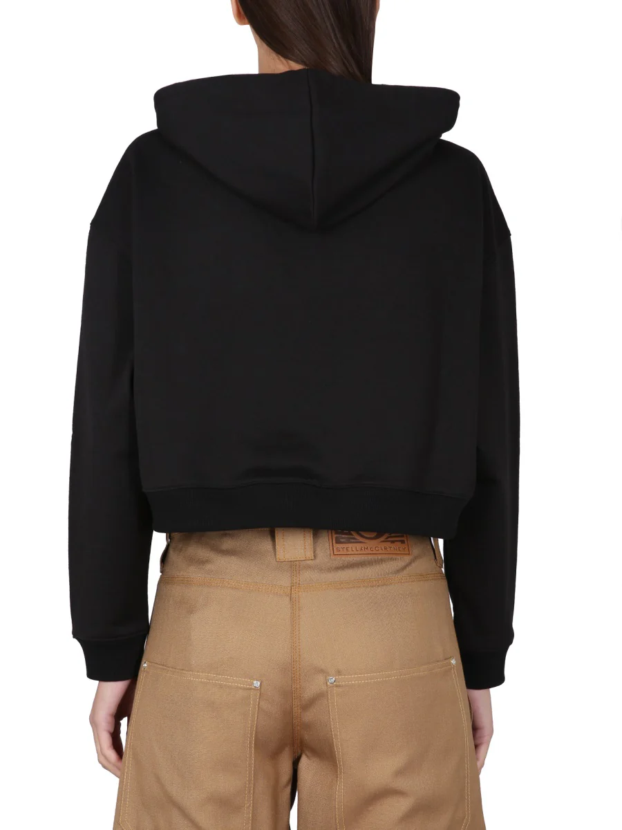 STELLA McCARTNEY Logo-print Cropped Cotton Sweatshirt - Image 3