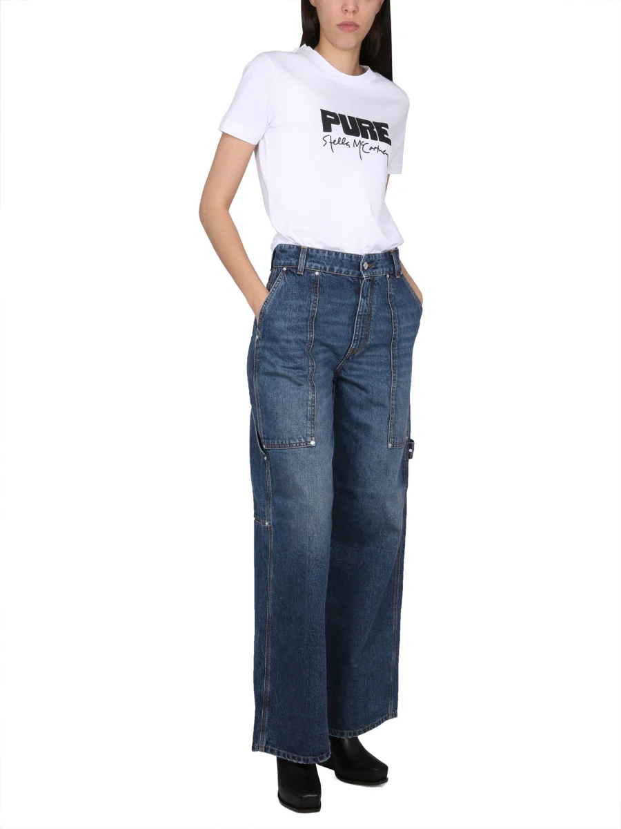 Stella Mccartney Logo T-Shirt with Necklace for Women - Image 2