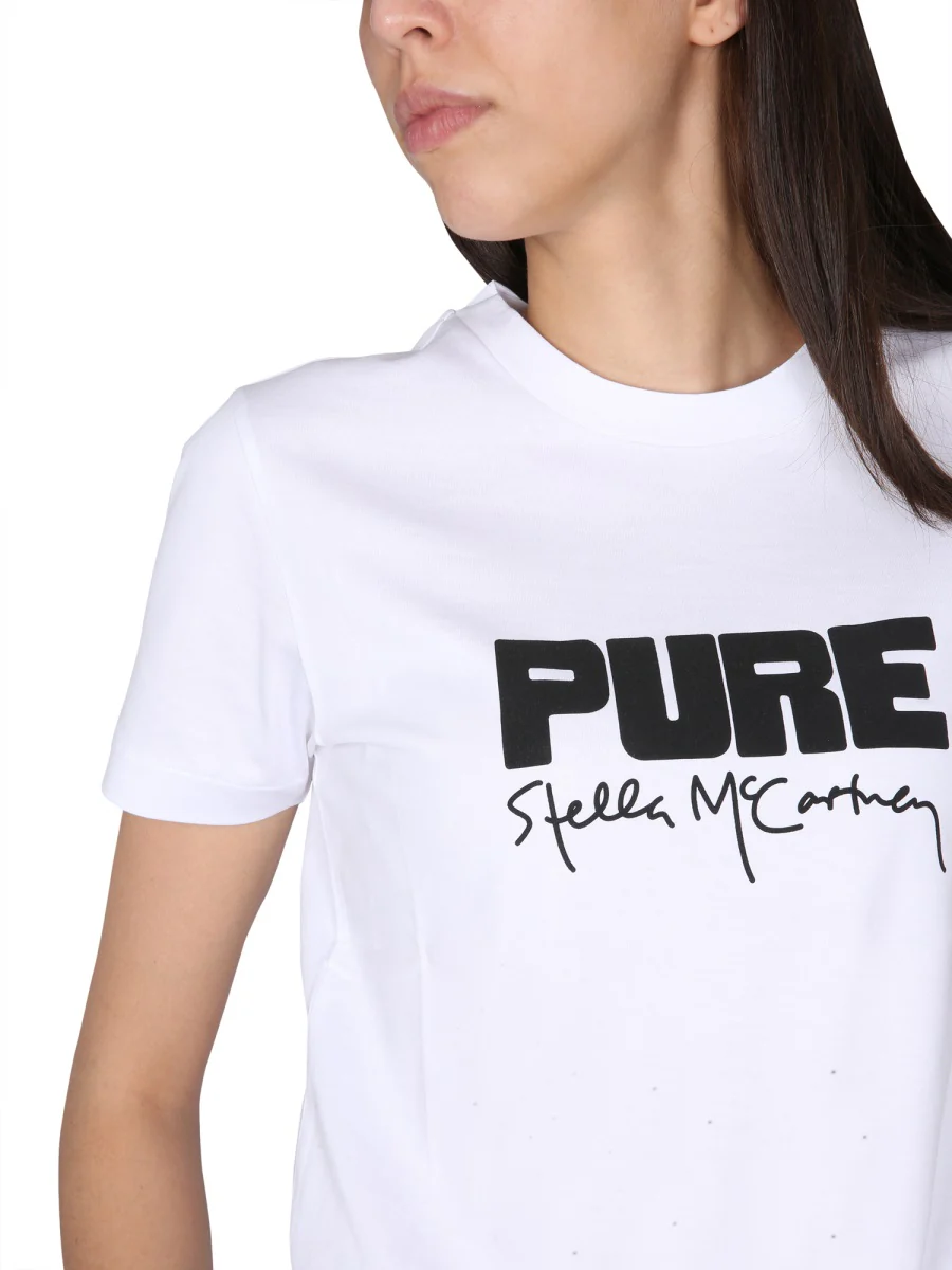 Stella Mccartney Logo T-Shirt with Necklace for Women - Image 4