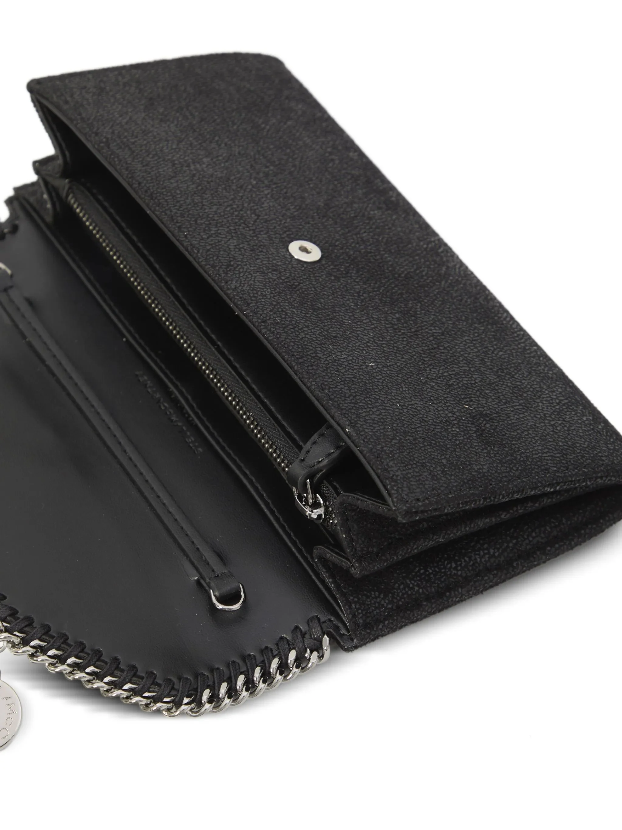 Stella Mccartney Mini Chain Snap-Button Coin Purse with Locket Charm - Image 3