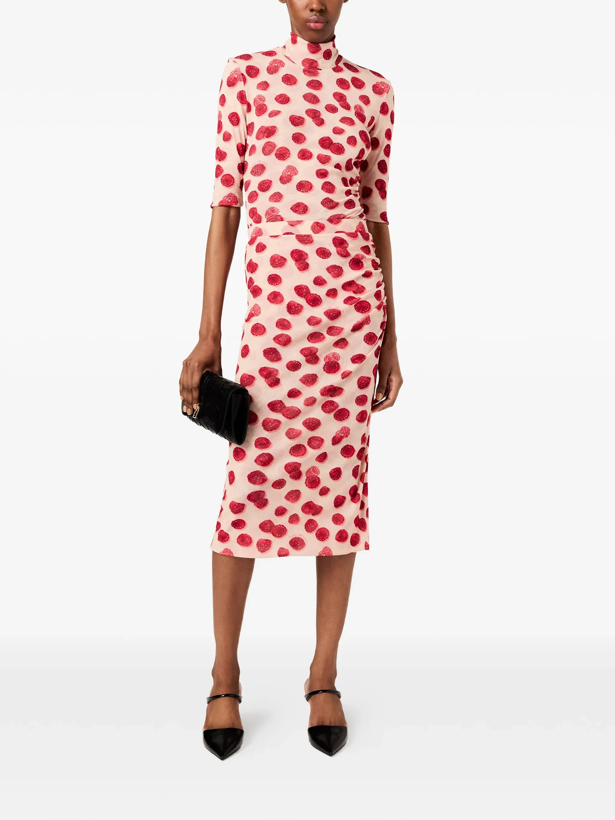 Stella Mccartney Mini Mesh Skirt with Aesthetic Waist and Gathered Design - Image 2