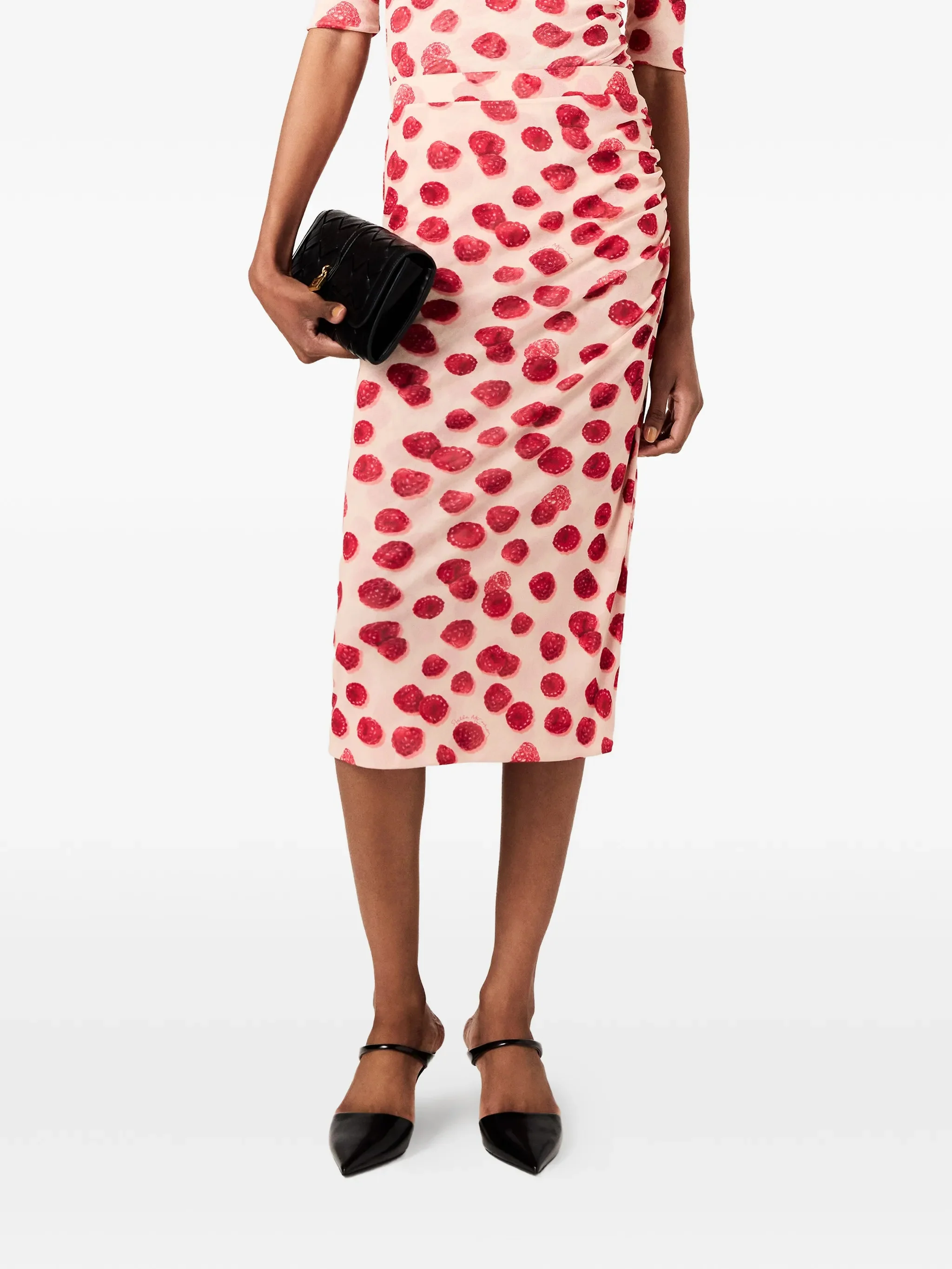 Stella Mccartney Mini Mesh Skirt with Aesthetic Waist and Gathered Design - Image 4
