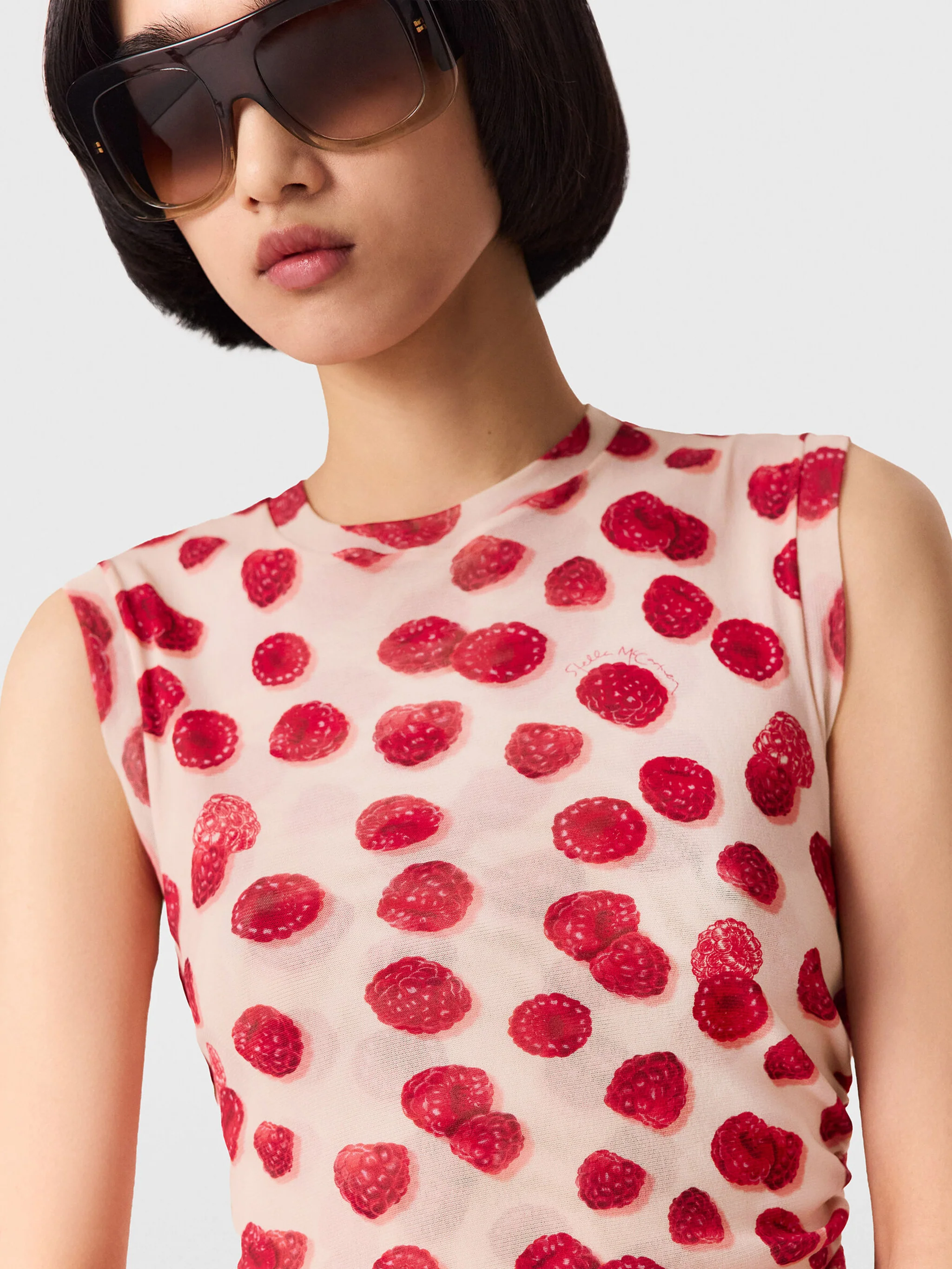 Stella Mccartney Sleeveless Printed Mesh Dress - Image 4