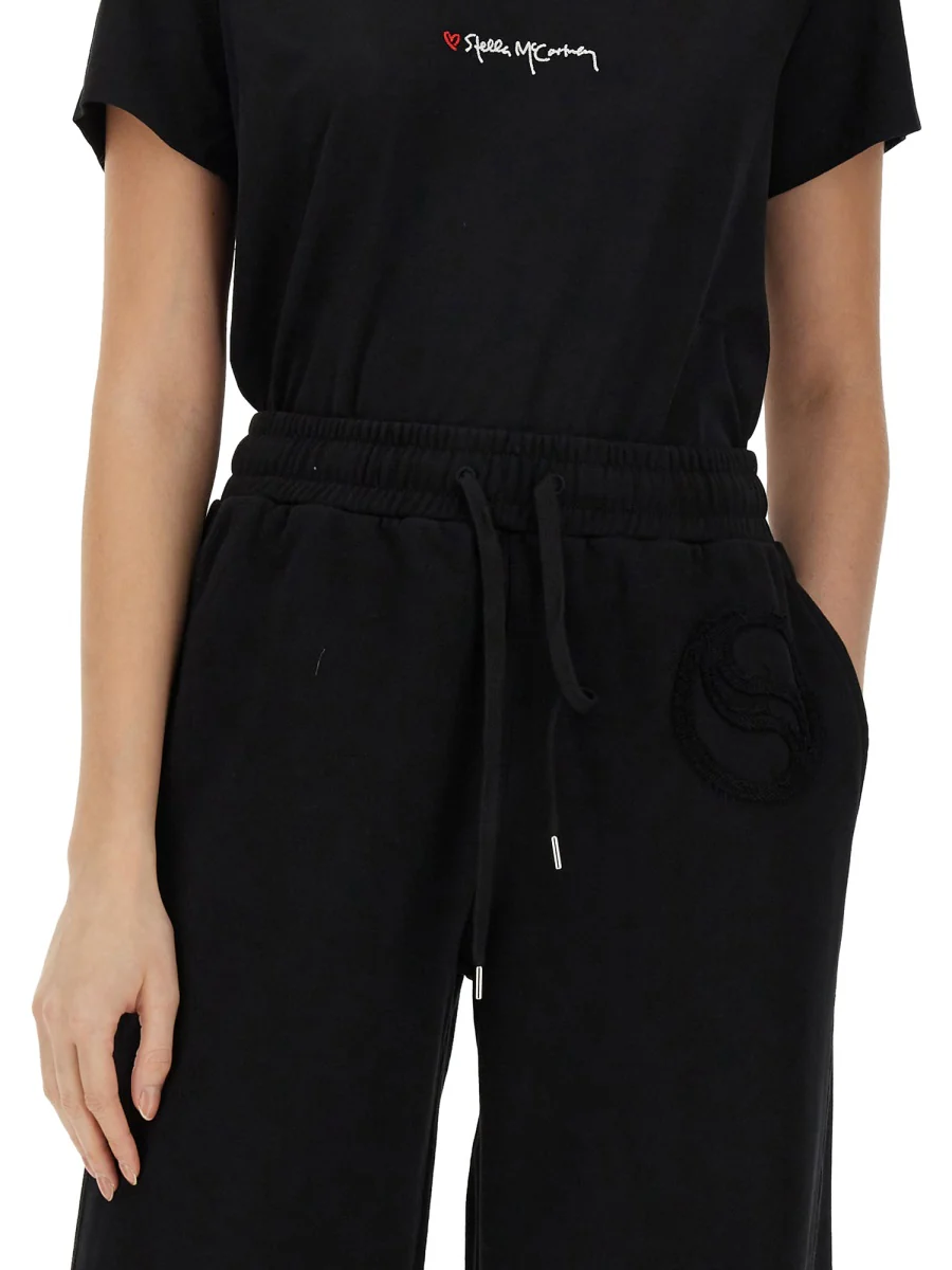 STELLA McCARTNEY T-SHIRT in JERSEY di COTONE CON LOGO - Image 4