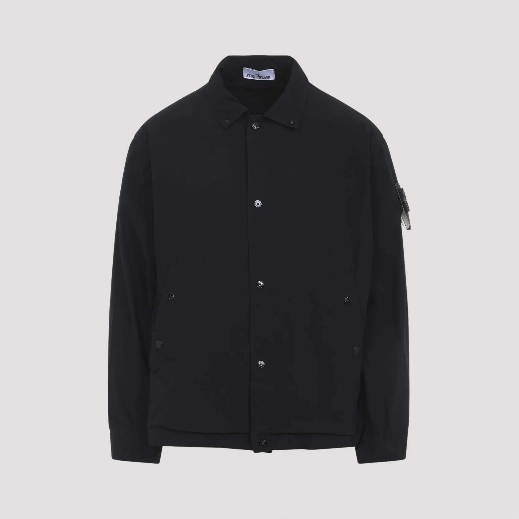 Stone Island Coach Jacket with Anti-drop LIGHT COMPACT TOUCH POLY-TC - Image 7