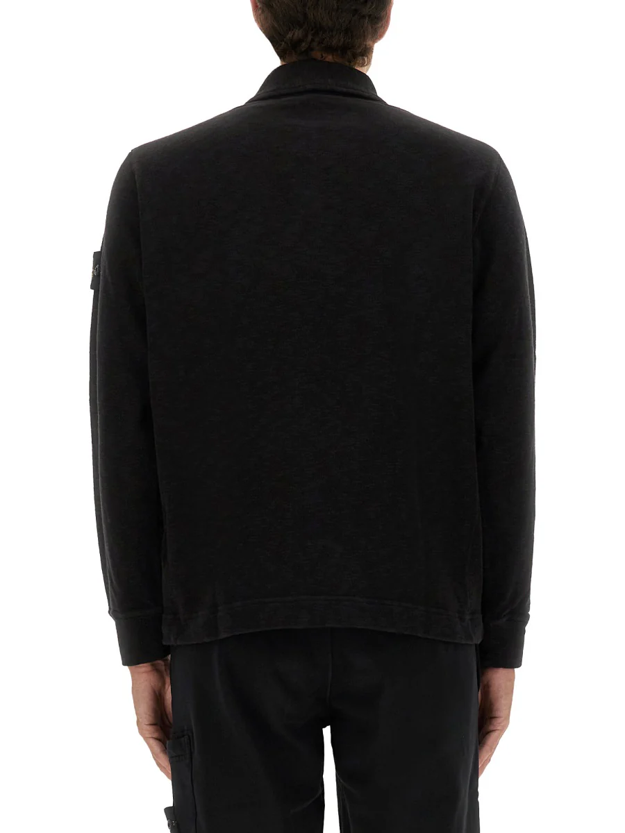 STONE ISLAND Cotton Vanisé Polo Shirt