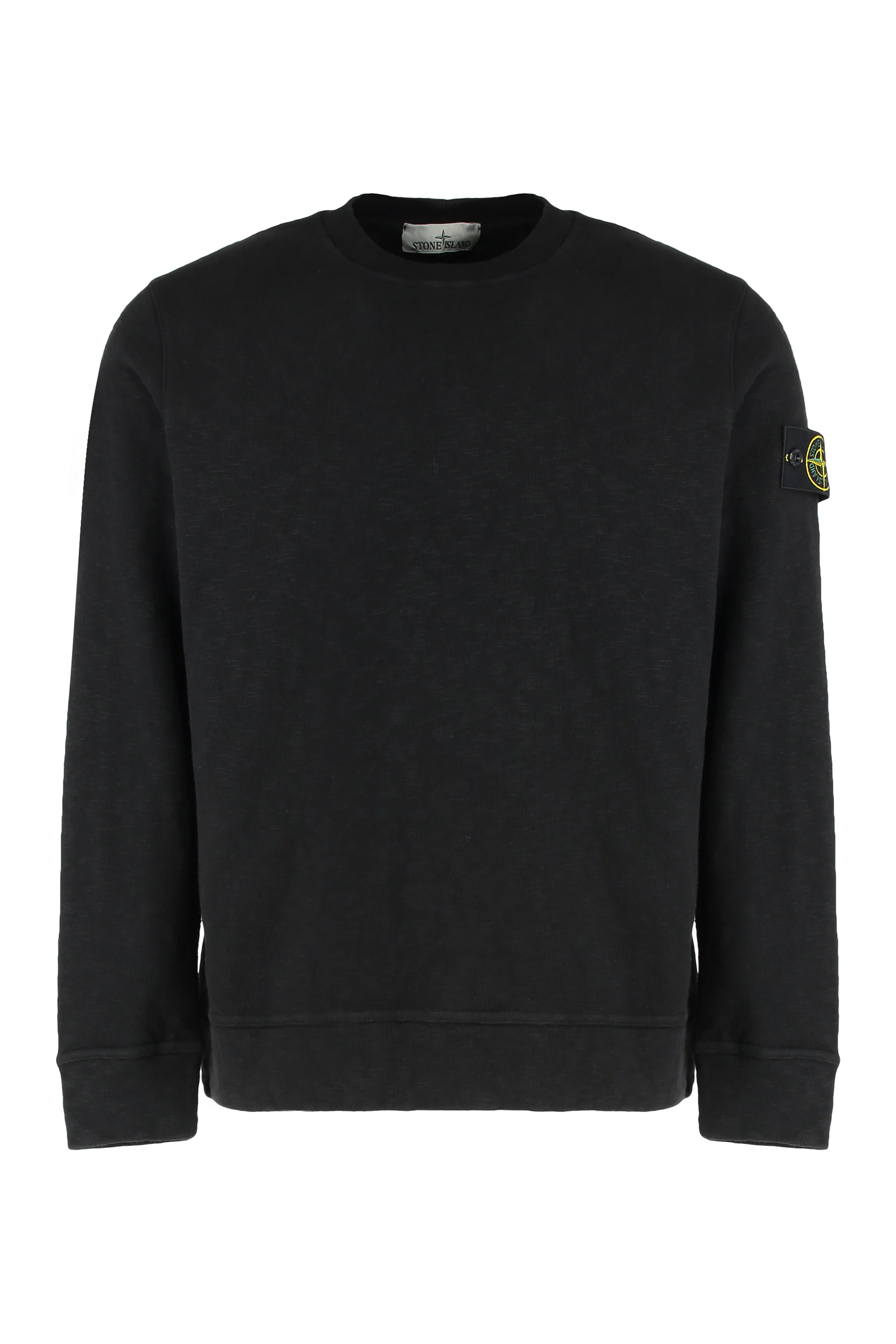 STONE ISLAND Crew Neck Cotton Sweatshirt with Side Inlays - Image 5