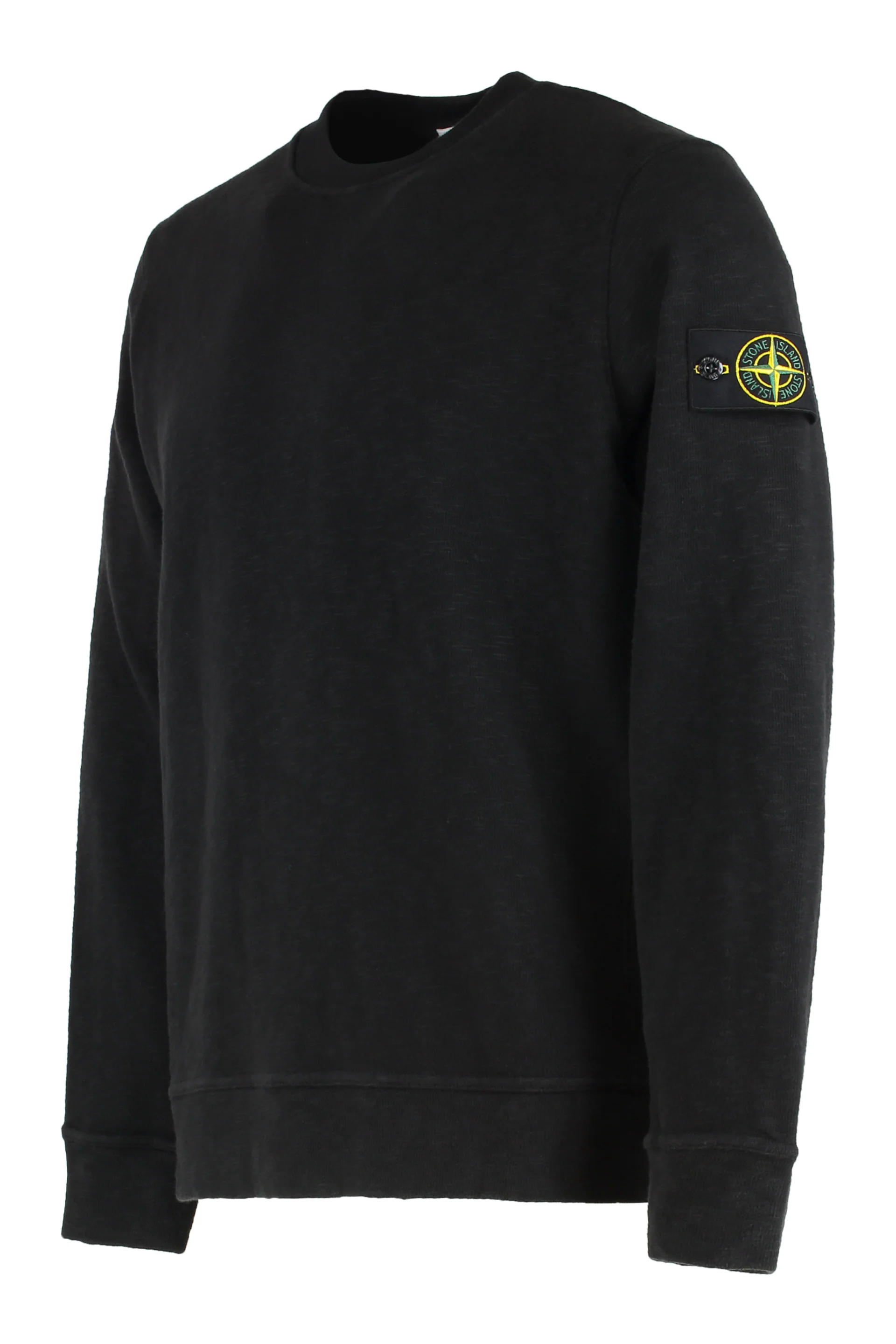 STONE ISLAND Crew Neck Cotton Sweatshirt with Side Inlays - Image 6