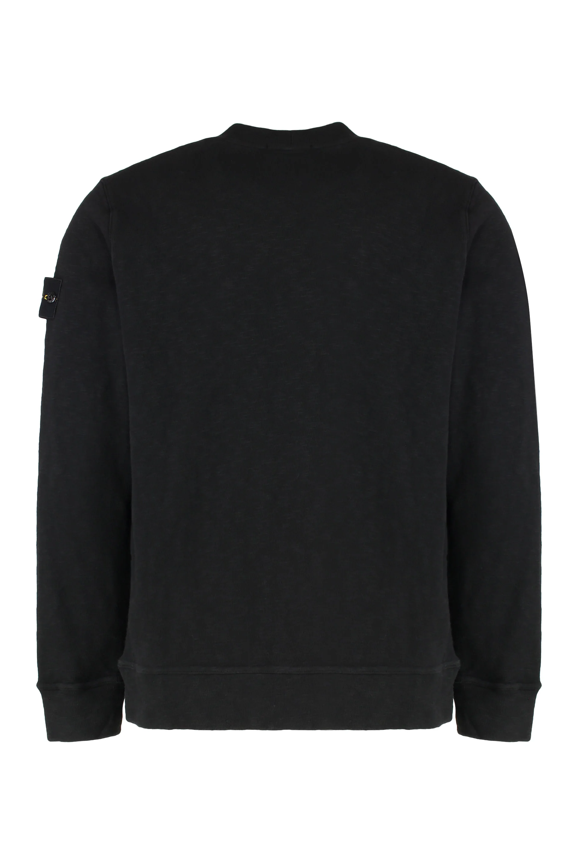 STONE ISLAND Crew Neck Cotton Sweatshirt with Side Inlays - Image 7