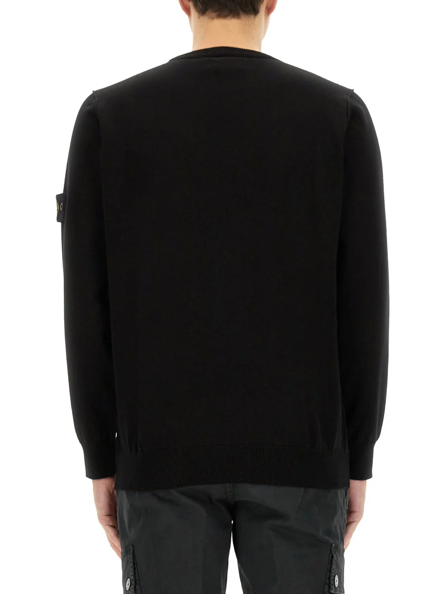 STONE ISLAND Crewneck Sweater with Rolled Edge Seams SOFT ORGANIC COTTON - Image 5