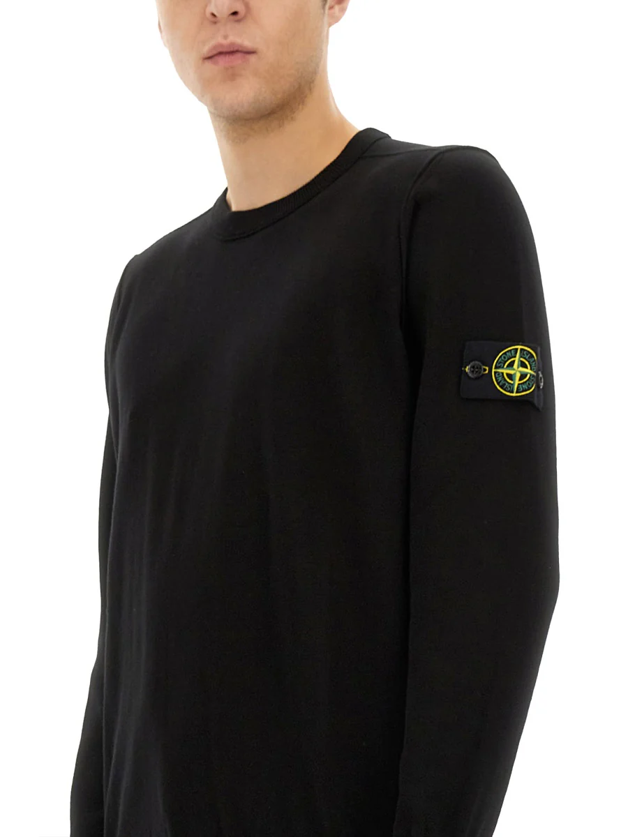 STONE ISLAND Crewneck Sweater with Rolled Edge Seams SOFT ORGANIC COTTON - Image 6