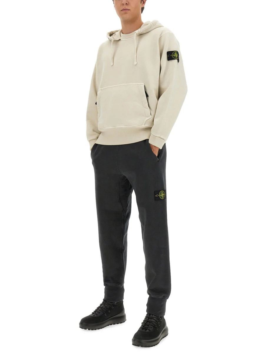 STONE ISLAND Garment-Dyed Sweatpants - Image 3