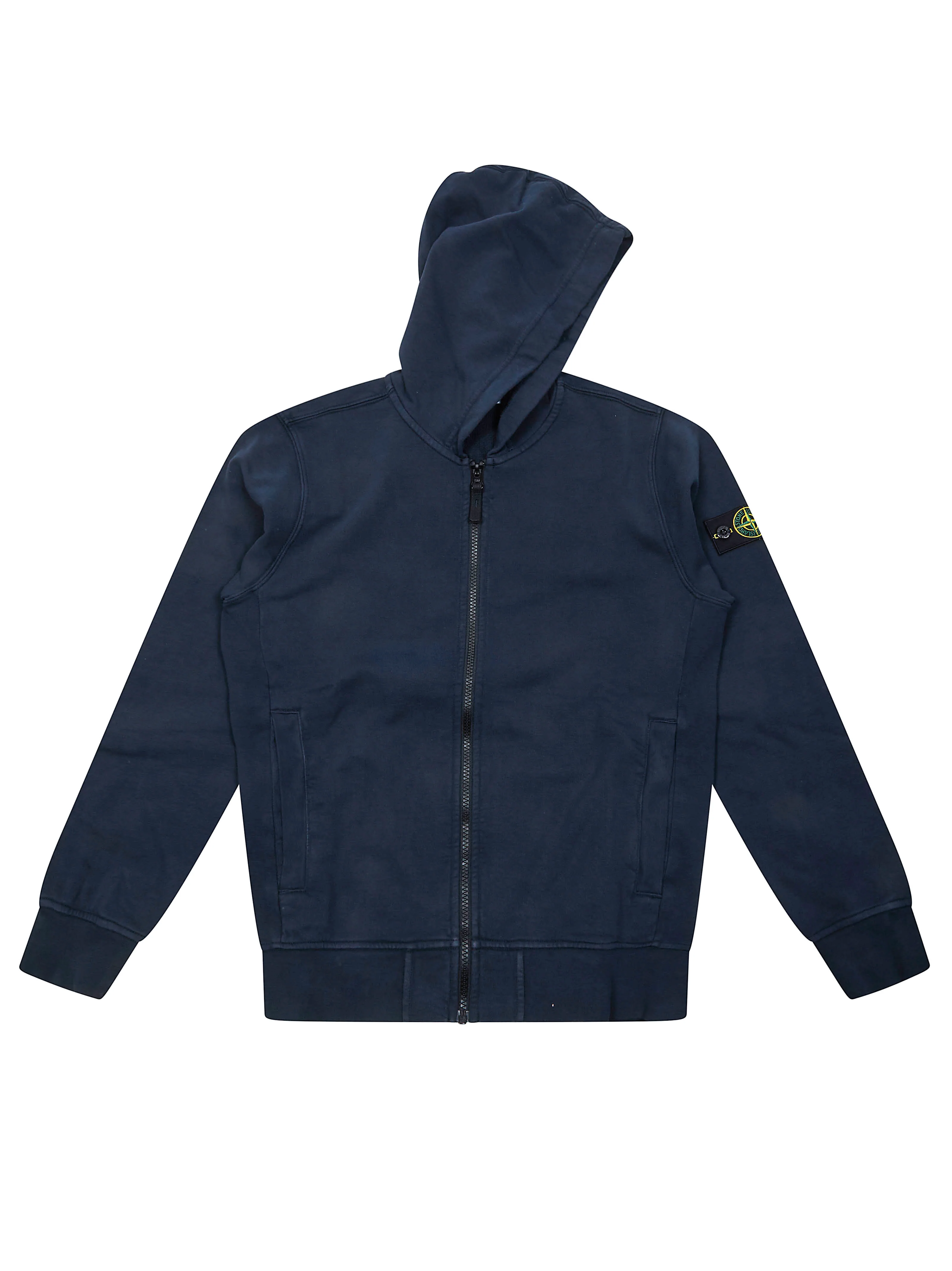 Stone Island Junior Hooded Zip-up Sweatshirt