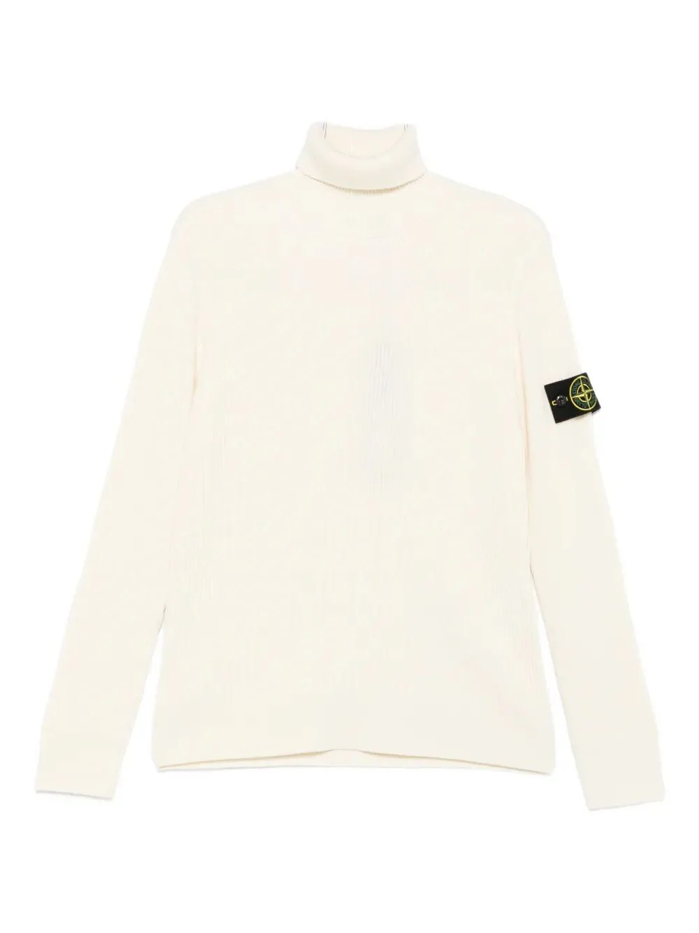 Stone Island Men's Ivory T-Neck Top