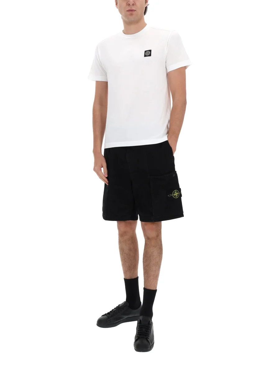Stone Island Men's Mini Cotton Shorts - Image 3