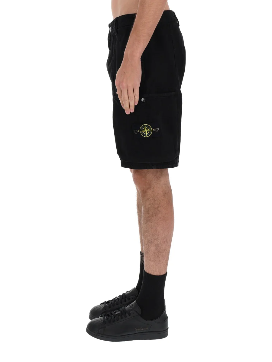 Stone Island Men's Mini Cotton Shorts - Image 4