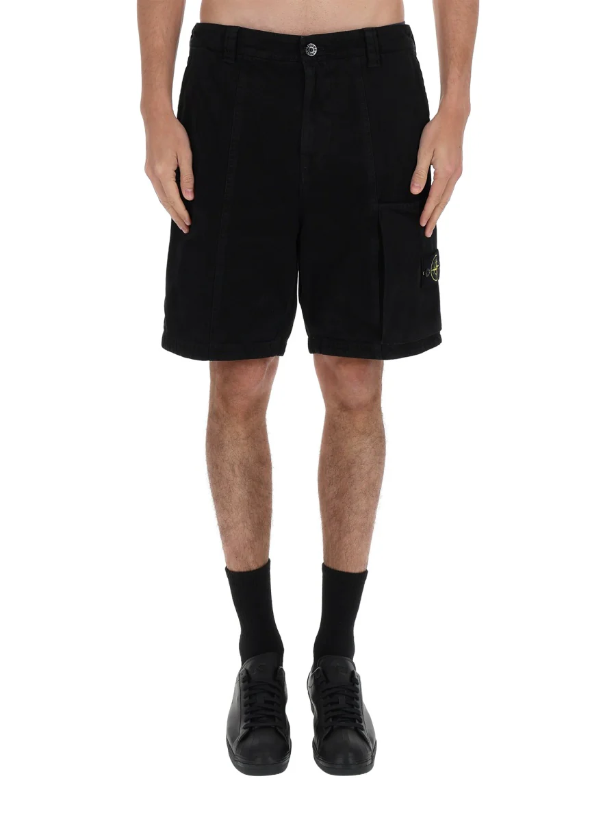 Stone Island Men's Mini Cotton Shorts - Image 6