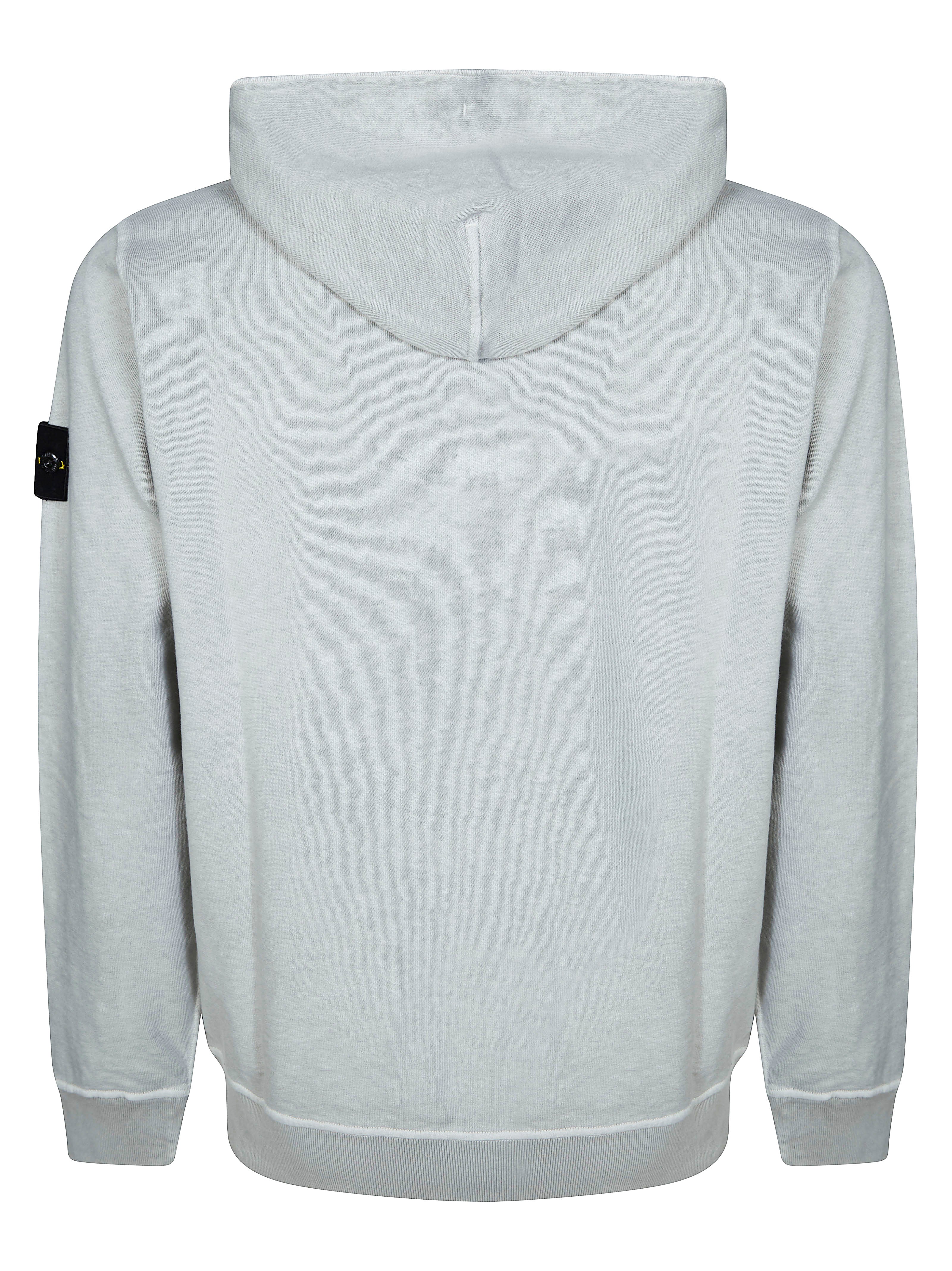 Stone Island Oleander Regular-fit Zip-up Hooded Sweatshirt with Pockets MALFILÉ FLEECE 'OLD' EFFECT - Image 2