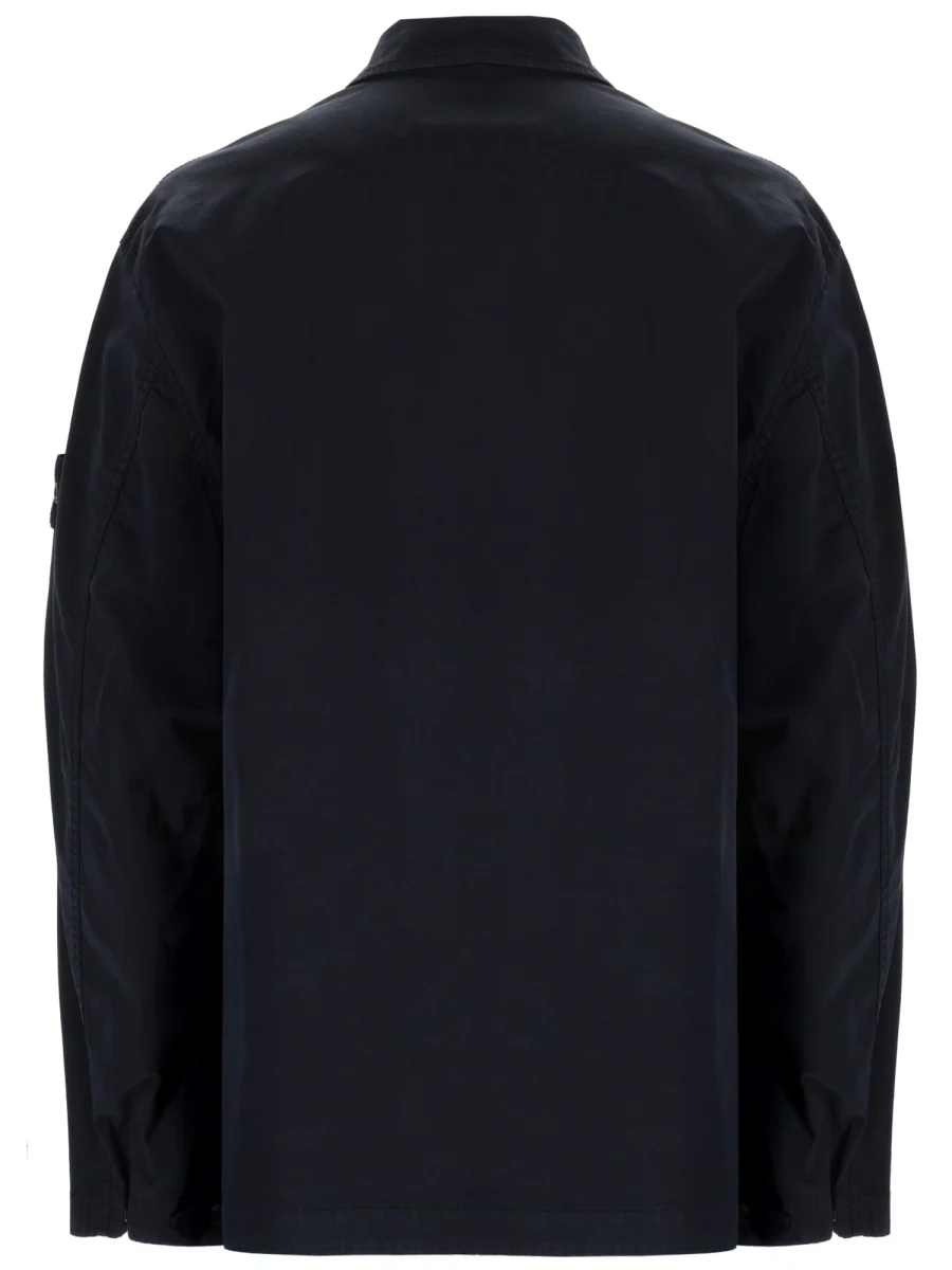 STONE ISLAND Regular-fit Overshirt with Concealed Zip STRETCH ORGANIC COTTON TWILL - Image 3