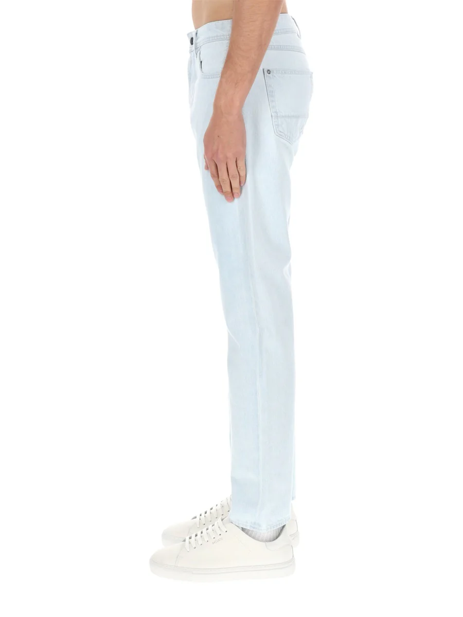 STONE ISLAND Regular-straight-fit Five-pocket Jeans with Rinsed Finish