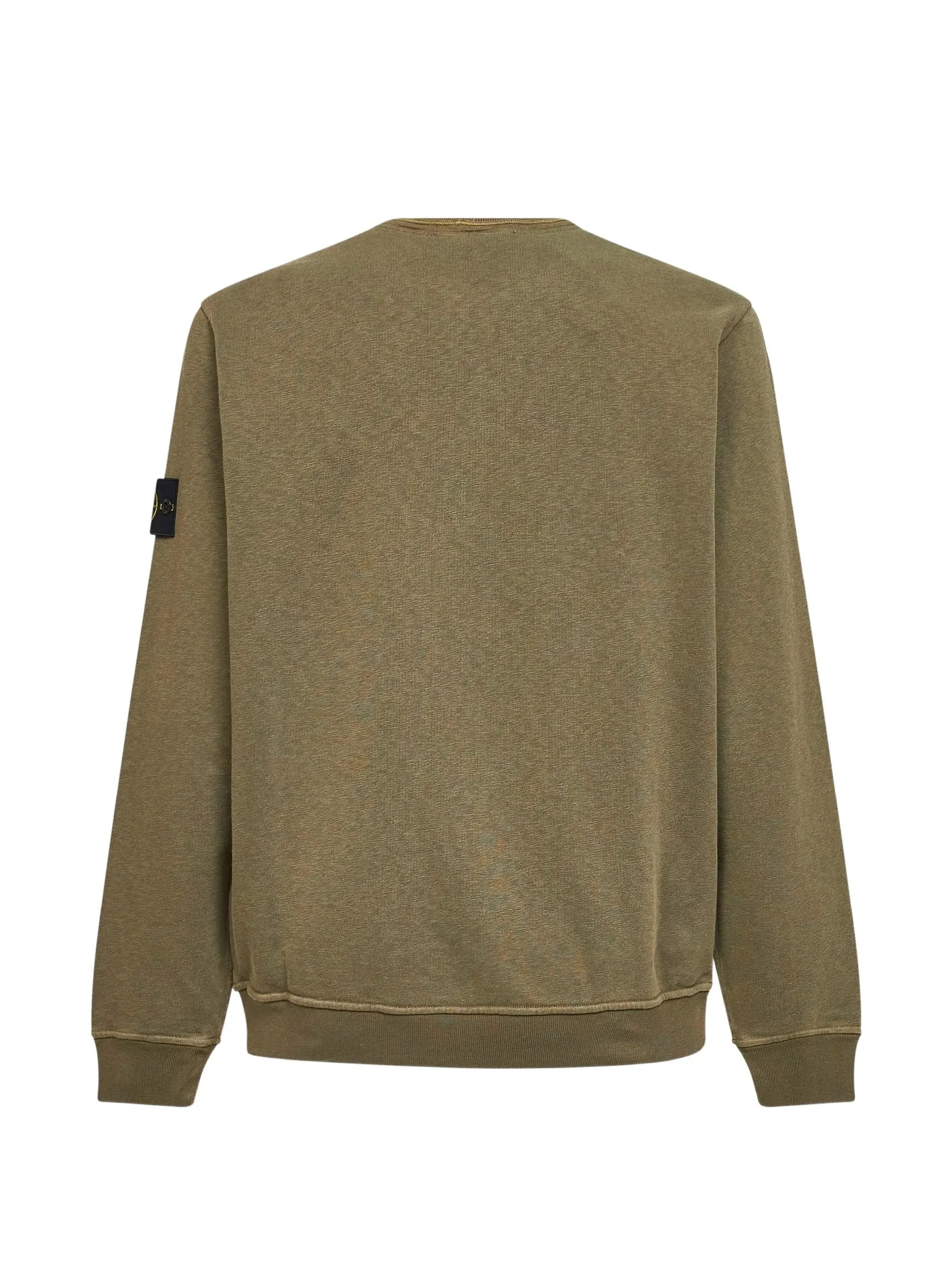 Stone Island Ribbed Crew Neck Sweatshirt with Iconic Badge for Men - Image 2