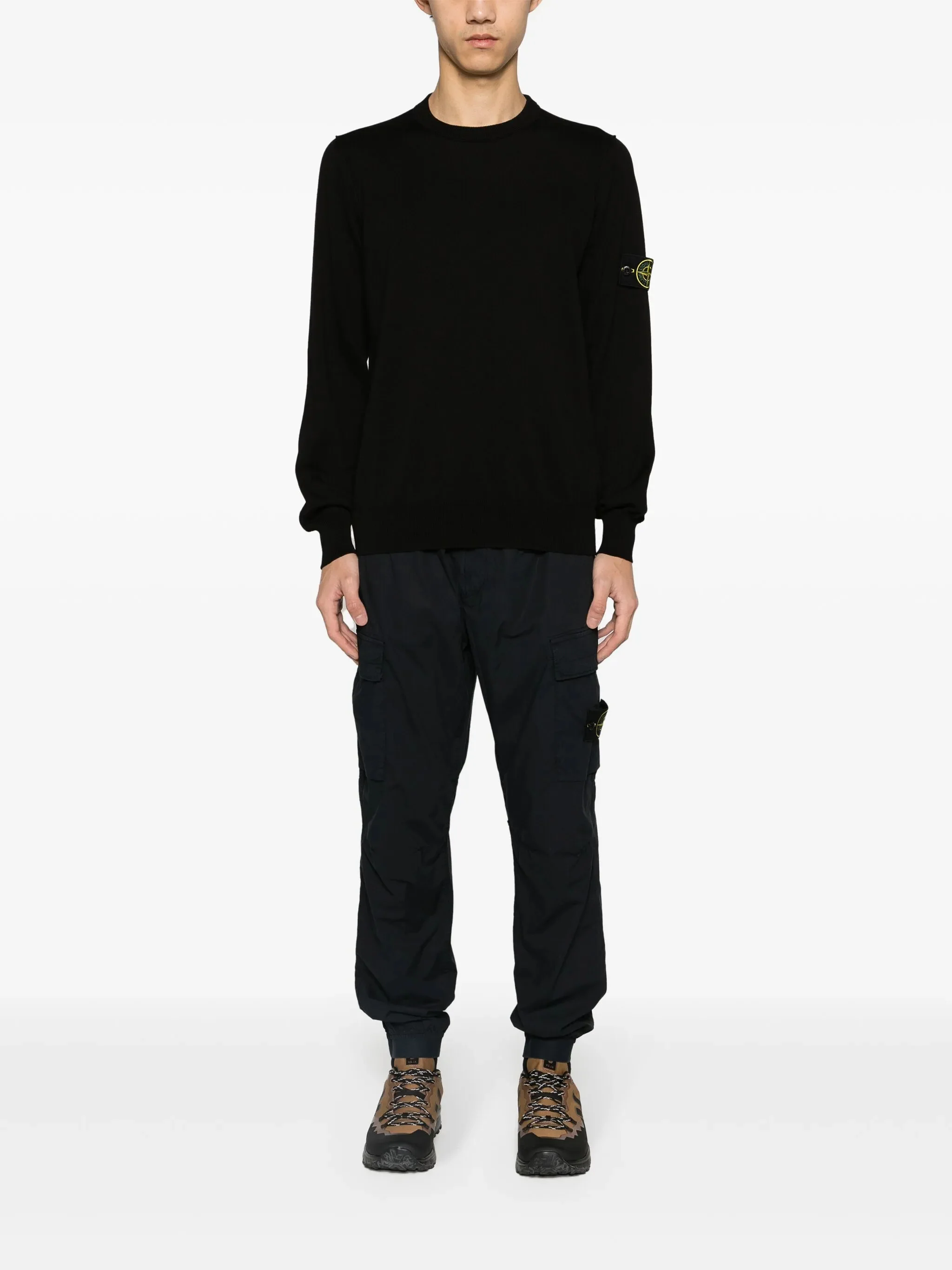 Stone Island Ribbed Neckline Pullover Sweater - Size M - Image 2