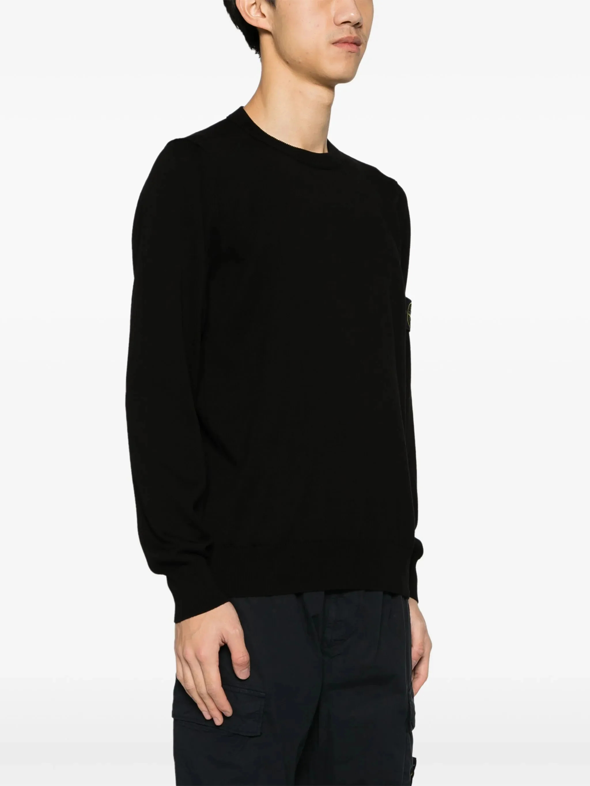 Stone Island Ribbed Neckline Pullover Sweater - Size M - Image 3