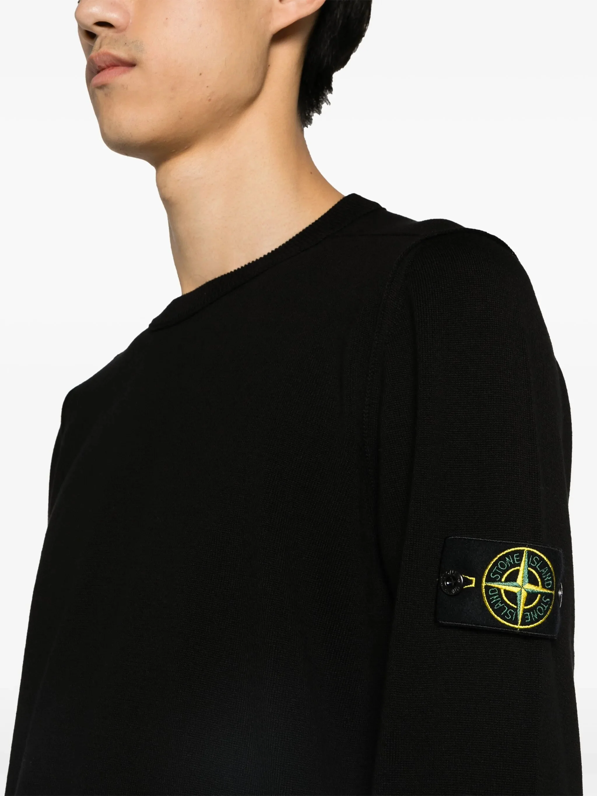 Stone Island Ribbed Neckline Pullover Sweater - Size M - Image 5