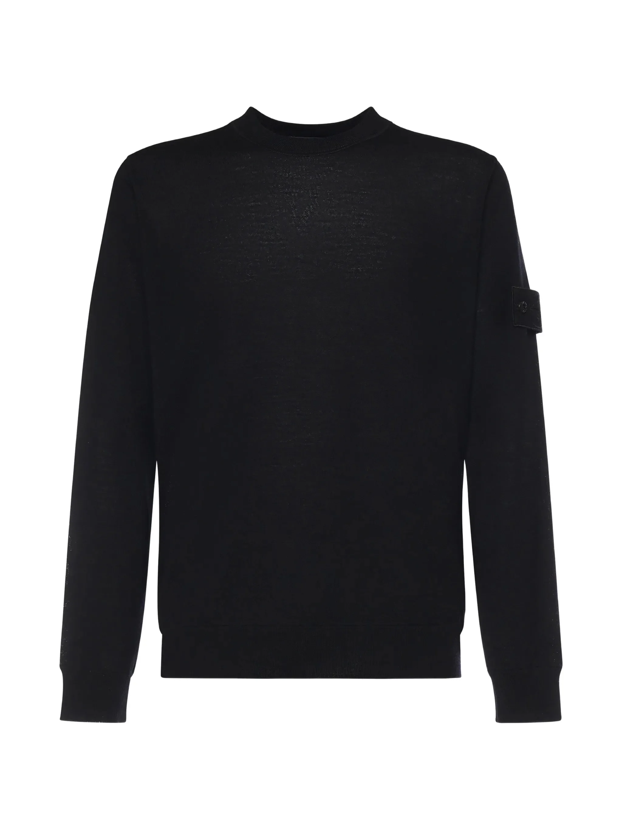 Stone Island Ribbed Neckline Sweater with Badge - Regular Fit