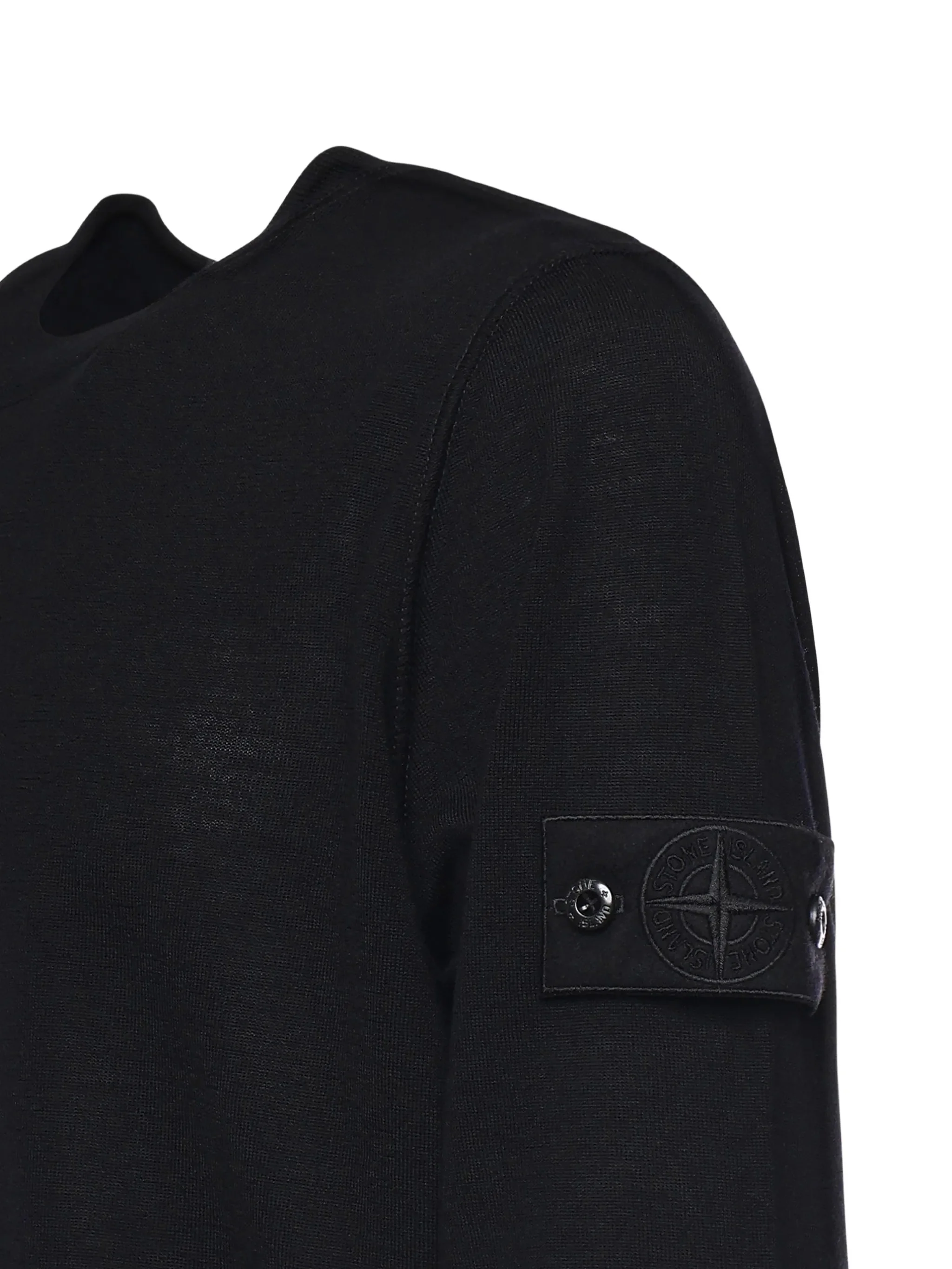 Stone Island Ribbed Neckline Sweater with Badge - Regular Fit - Image 3