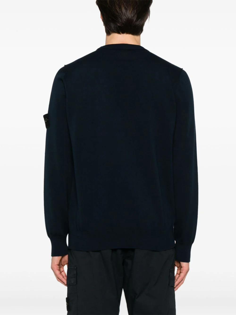 Stone Island Ribbed Neckline Sweater with Badge - Size M - Image 4
