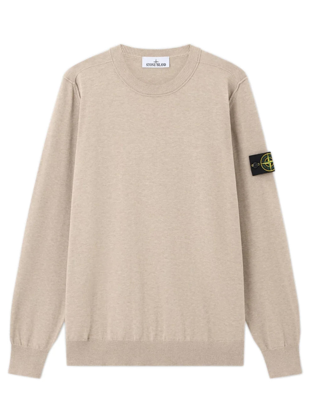 Stone Island Ribbed Neckline Sweater with Roll Armholes - Size M