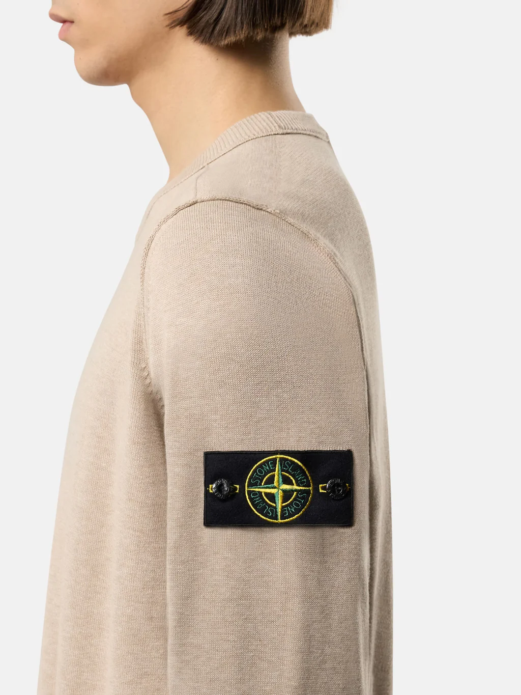 Stone Island Ribbed Neckline Sweater with Roll Armholes - Size M - Image 3