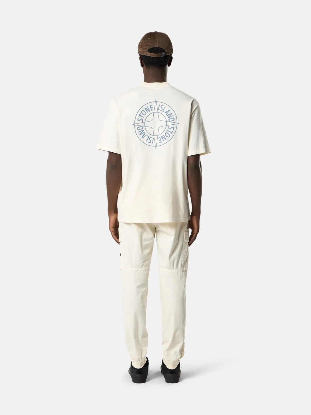 Stone Island Ribbed Neckline Tee with Embossed Logo - Regular Fit - Image 2