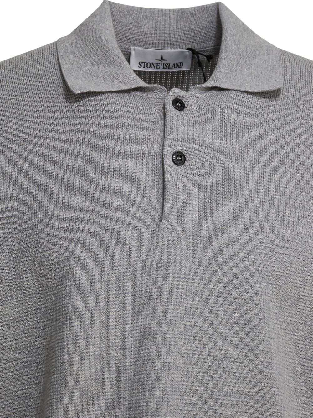 Stone Island Ribbed Polo with Two-Button Fastening - Size M - Image 3