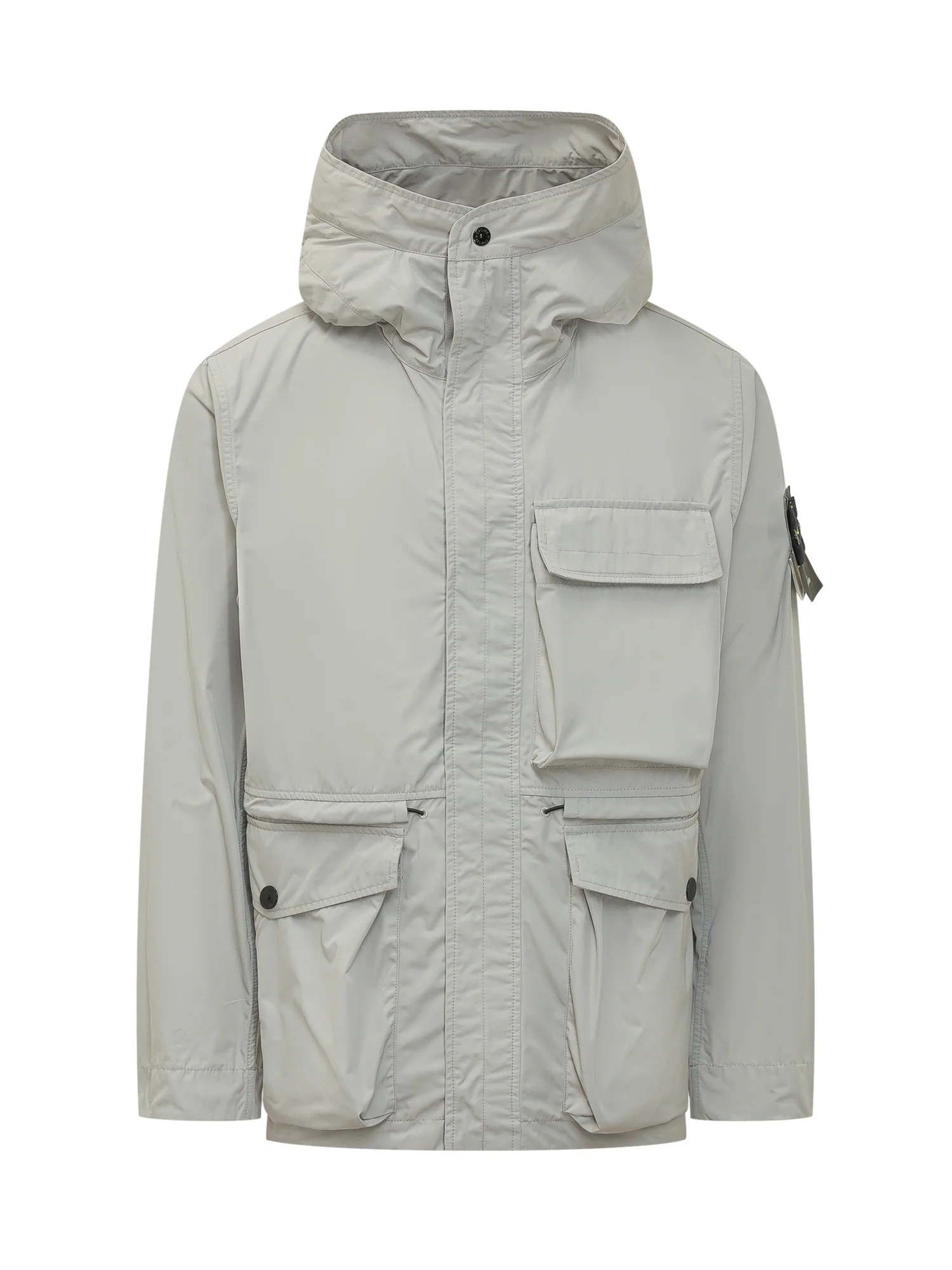 Stone Island Short Paintrka with Hood and Applied Pockets