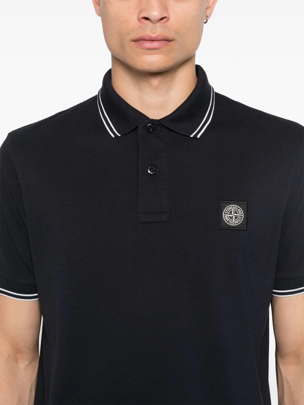 Stone Island Short-Sleeved Polo Shirt with ComPaintss Logo - Size S - Image 5
