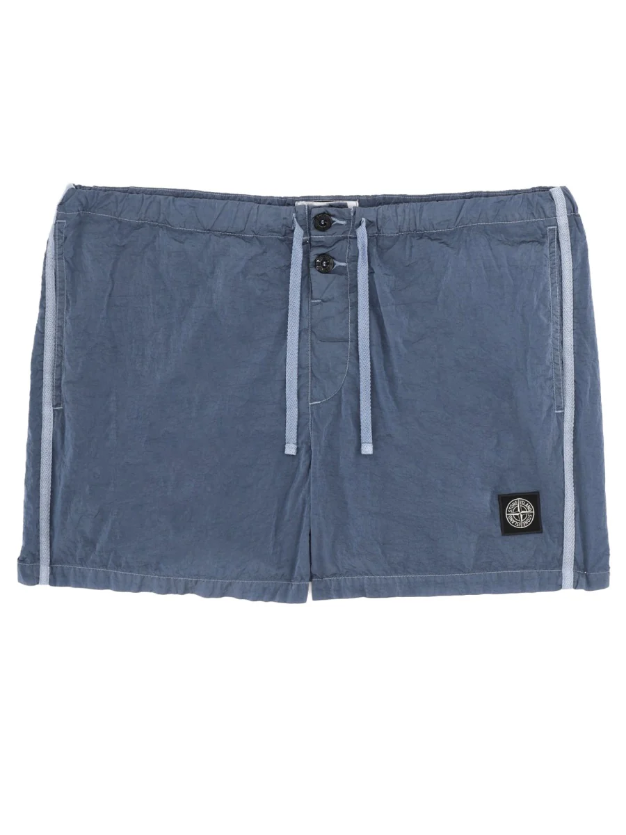 STONE ISLAND Slim-fit Swim Shorts with Pockets NYLON METAL in ECONYL®