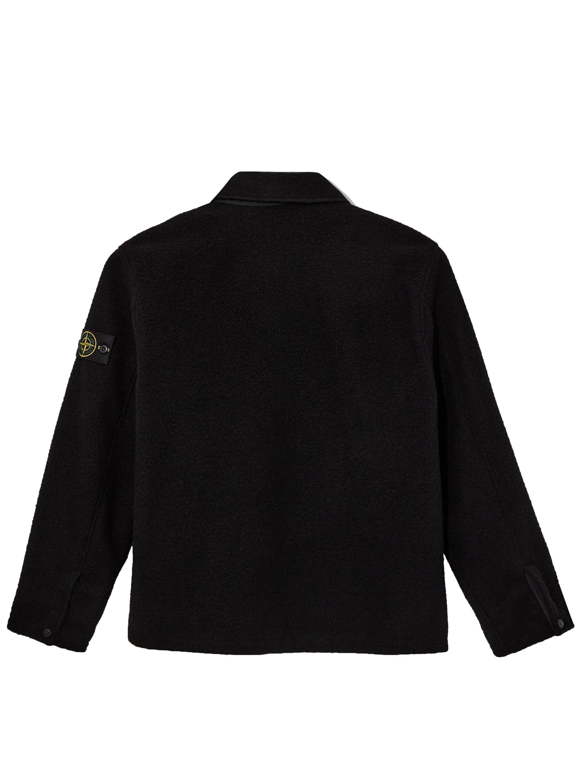 Stone Island Wool Overshirt with Snap Closure and Drawstring Hem - Image 2