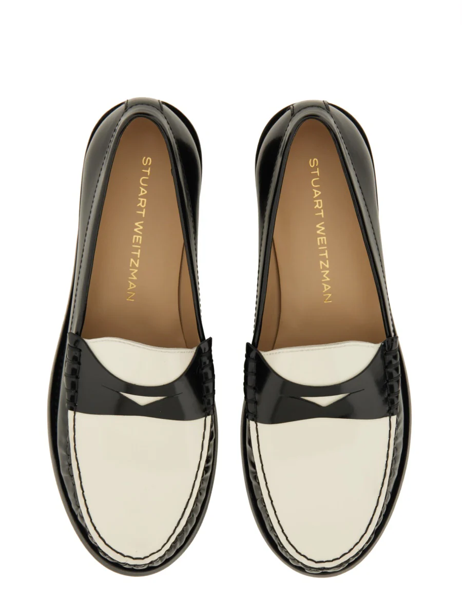 STUART WEITZMAN Lottie Glossy Leather Loafers - Image 4