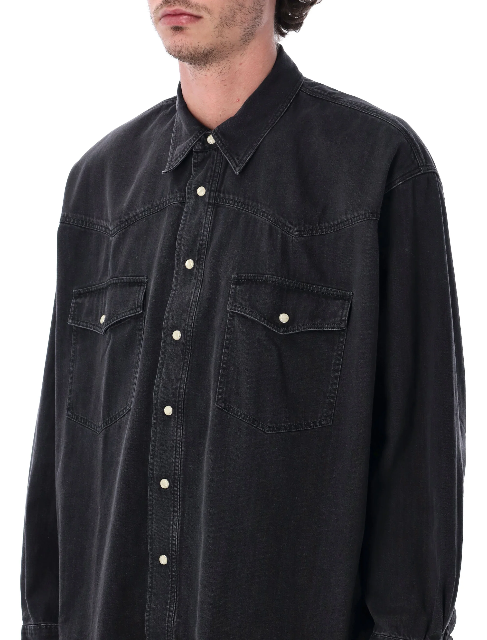 Studio Nicholson Relaxed Fit Long Sleeve Shirt - Size M - Image 3