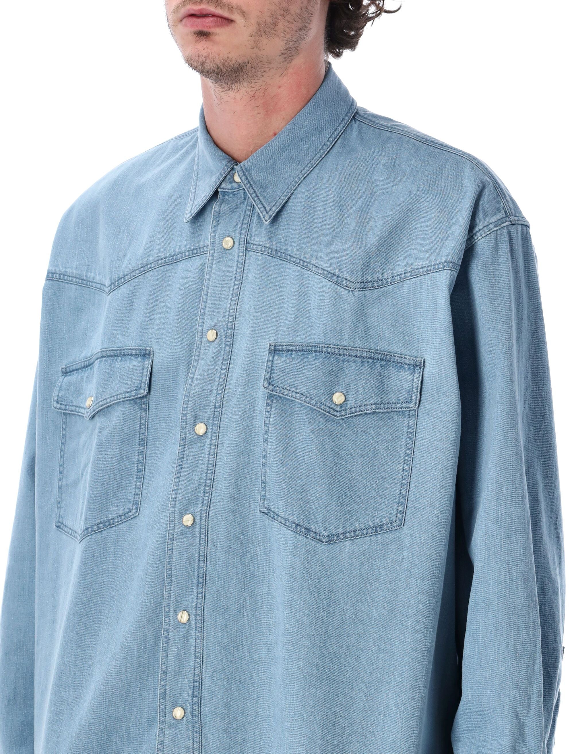 Studio Nicholson Relaxed Fit Long Sleeve Shirt - Size M - Image 3