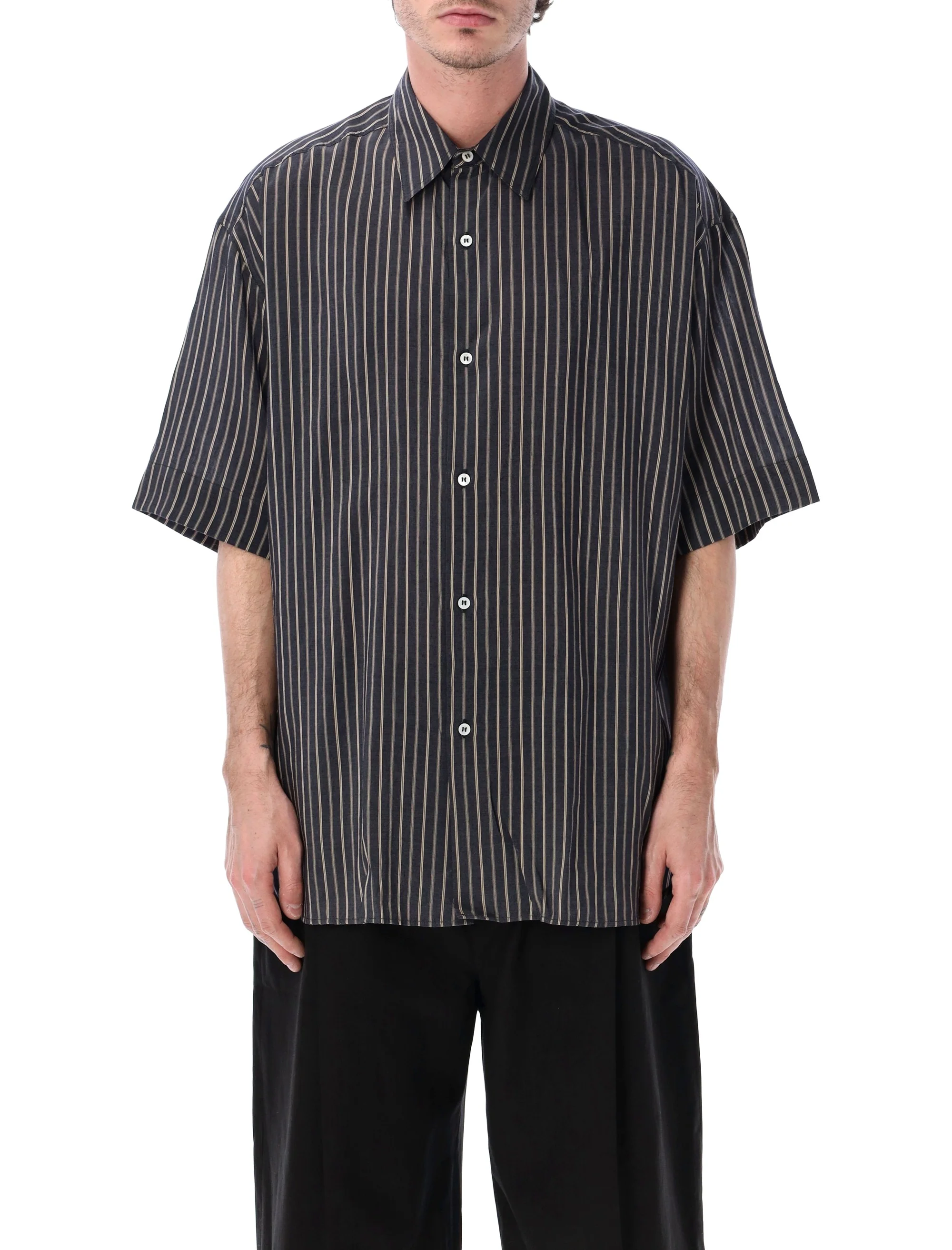 STUDIO NICHOLSON Sorono Oversized Short Sleeve Shirt