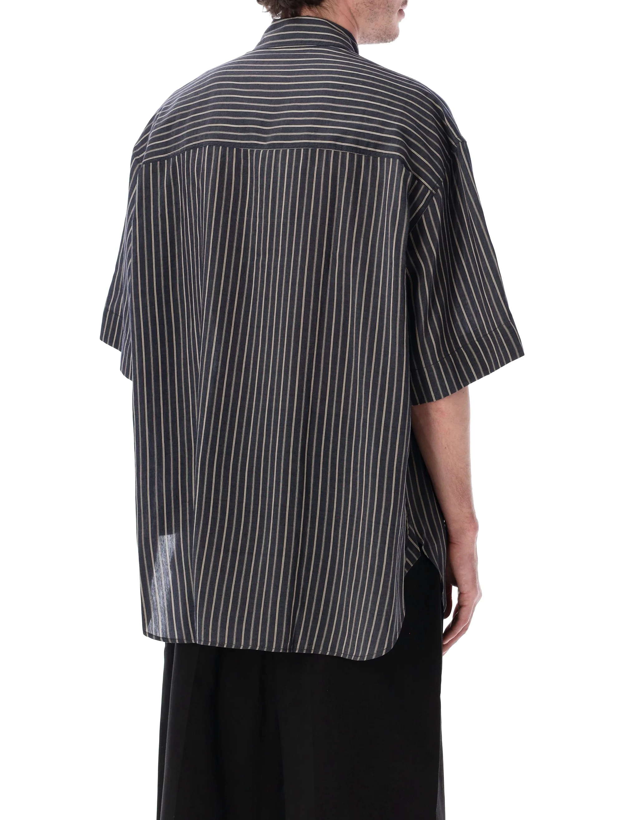 STUDIO NICHOLSON Sorono Oversized Short Sleeve Shirt - Image 2